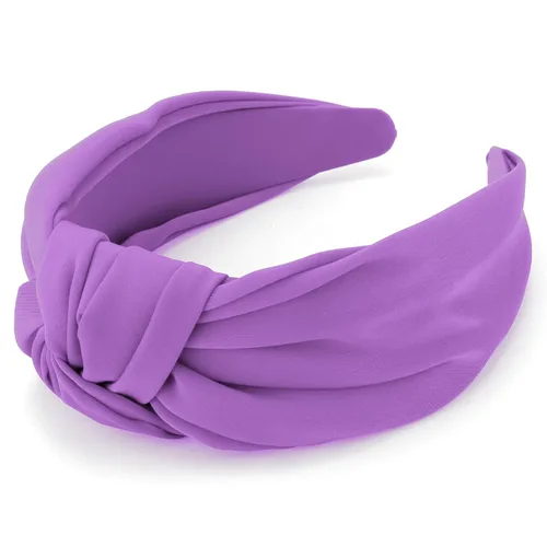 Vista 10 de TOBATOBA Diadema de seda satinada con nudo superior negro, grande, antideslizante, accesorios para el cabello para mujer