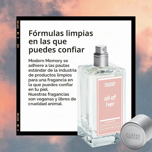 Vista 6 de Modern Memory All of Her Eau de Parfum para mujer, 2.5 onzas líquidas, notas de frambuesa roja, jazmín y ámbar