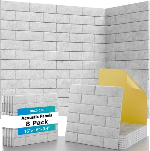 Vista 15 de CIUIUTIC - Paneles acústicos de pared, paquete de 6 paneles acústicos de 20 x 20 pulgadas, paneles acústicos decorativos, arte de pared absorbente