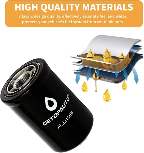 Vista 4 de GETOPAUTO AL221066 Filtro de aceite compatible con John Deere 6800D 6900D 7200D 7210D 7400D 7410D 9200D 9300D 9400D