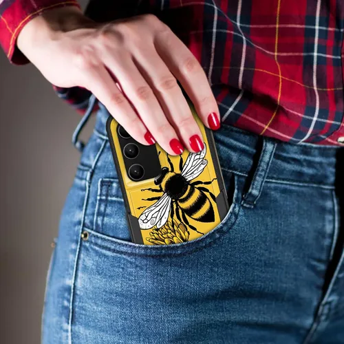 Vista 110 de Funda para Galaxy A14 5G, resistente de doble capa híbrida de policarbonato duro, goma suave, a prueba de golpes, funda protectora resistente