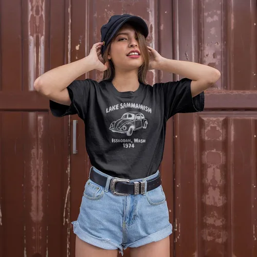 Vista 3 de Camiseta para hombre y mujer Lake Sammamish V-W Beetle 1974 Ted Bundy Camisas para hombres mujeres amigos cuello fresco, Varios