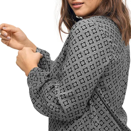 Vista 6 de ellos Túnica Henley con cuello de muesca para mujer de talla grande