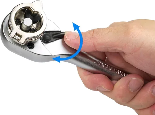 Vista 3 de Ascend Tools Trinquete de rueda fácil de 3/8 pulgadas, acción de trinquete de 72 dientes, cabezal de liberación rápida, rotador, giratorio, llave