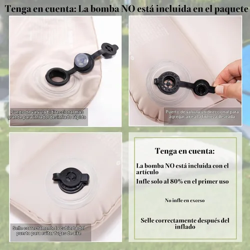 Vista 5 de Cama inflable del colchón de aire que acampa del solo tamaño, infla el colchón para dormir