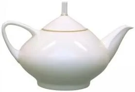 Vista 2 de Lomonosov Imperial - Tetera de porcelana para banquete IRIS, 4 tazas de 29 onzas