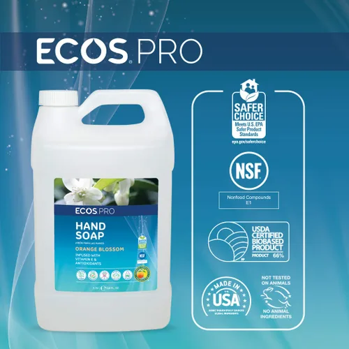 Vista 2 de ECOS PRO - Recambio de jabón de manos Hipoalergénico Fórmula fácilmente biodegradable Con vitamina E y antioxidantes Fabricado