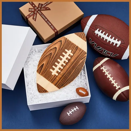 Vista 7 de Tabla de cortar de fútbol de 3 piezas, bandeja colgante de fútbol para hombres, decoración de tabla de cortar de madera grabada para cocina, fiesta