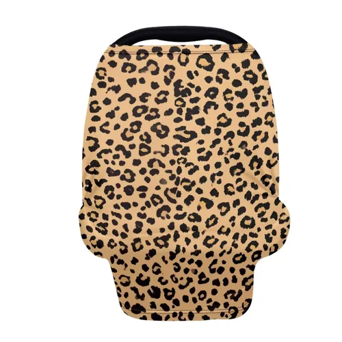Vista 8 de Forchrinse Black and White Cow Print Nursing Cover Breastfeeding Scarf Soft Car Seat Cover for Babies Girls Infant Carseat Multi-Use Cover