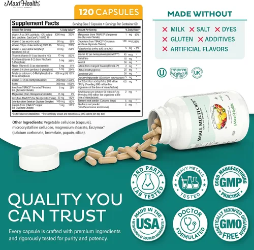 Vista 6 de Multivitamínico Maxi Health® para hombres y mujeres (120 unidades)