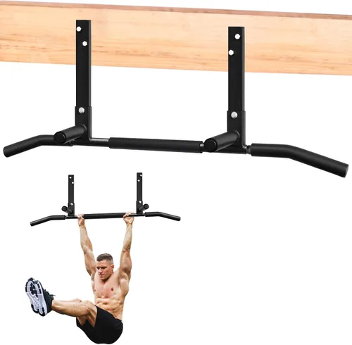 Vista 10 de ATENTO Pull Up Bar, Chin Up Bars Ceiling Mount, Workout for Home Gym, Beam, Crossfit - Heavy-Duty, Foam Grip, Easy installation
