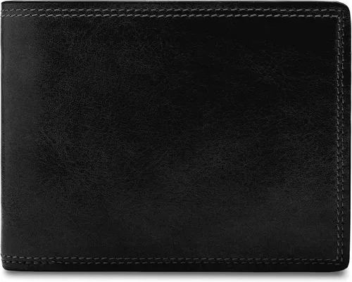 Vista 7 de Bosca Billetera de cuero de crédito para hombre con tarjeta de identificación, Negro -, Cartera