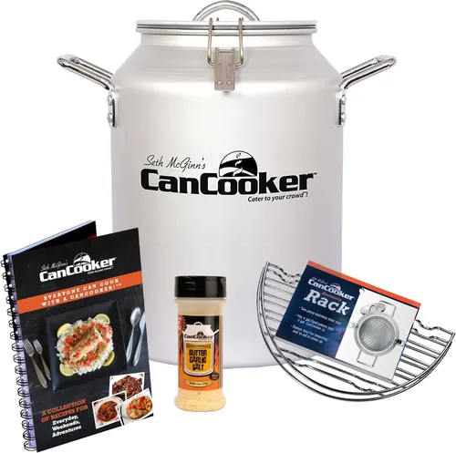 Vista 10 de CanCooker Paquete de olla de vapor de convección de 4 galones con libro de recetas de 100 páginas, aluminio anodizado duradero, compatible con Kit