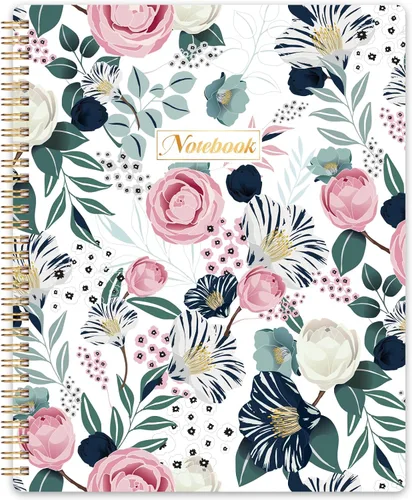 Vista 9 de Shoparr Cuaderno de Espiral - Cuadernos Encuadernados en Espiral, Cuaderno Diario con Papel Grueso y Bolsillo Trasero, con Encuadernación de Doble