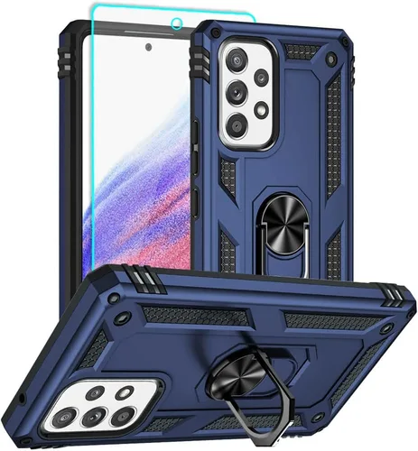 Vista 16 de Funda para Samsung A53 5G, Galaxy A53 5G con protector de pantalla, protección de cuerpo completo, funda de goma duradera para Samsung Galaxy A53