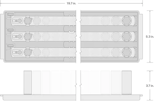 Vista 6 de TEKTON Juego de llaves de vaso de impacto profundo de 6 puntos con rieles de 1/2 pulgada, 31 piezas (8-38 mm) SID92105
