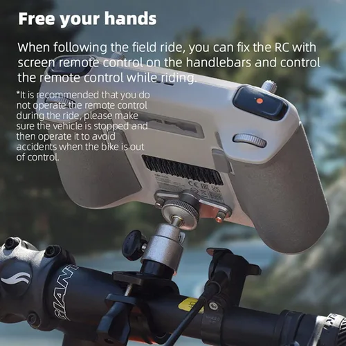 Vista 4 de Soporte para bicicleta con control remoto para bicicleta, clip de bicicleta ajustable, clip de abrazadera para manillar, soporte de controlador RC