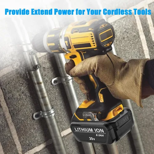 Vista 7 de Batería de repuesto para batería DeWalt 20V Max (2 unidades) 6.5Ah high capacity, Compatible with DeWalt DCB200 DCB204 DCB206 DCB201 DCB203 and