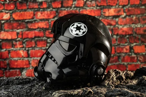 Vista 2 de Casco de piloto de combate imperial, Stormtrooper Shadow Trooper, máscara de casco para adultos, Halloween, cosplay