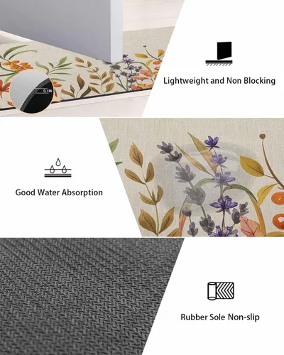 Vista 3 de American Farmhouse - Tapete de baño para bañera, antideslizante, de secado rápido y absorbente, de tierra de diatomeas, para fregadero de cocina