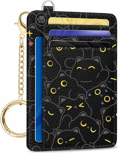 Vista 5 de METALPHA Tarjetero delgado para tarjetas de crédito, carteras pequeñas para mujer, cartera RFID para mujer, bolsillo frontal, lindo y divertido