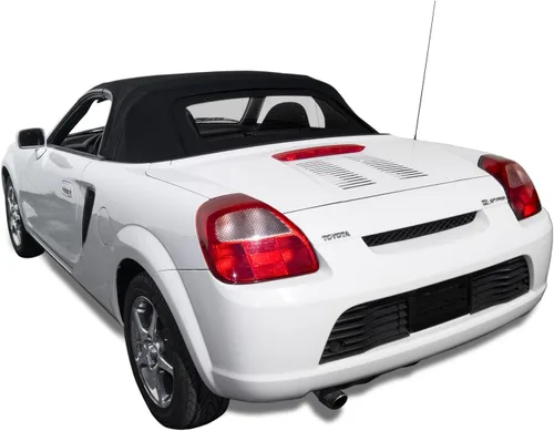 Vista 6 de Techo para convertible Toyota MR2 hecho de tela Haartz Stayfast con ventana de vidrio climatizado, Negro