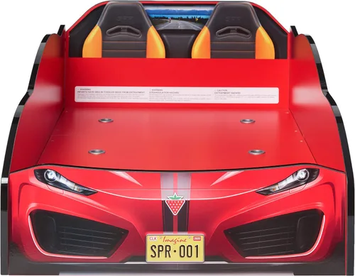 Vista 3 de Cilek Spyder Race Car - Marco de cama para niños pequeños, color rojo