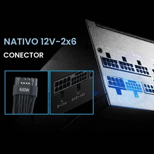 Vista 2 de SAMA P850 850W Fuente de alimentación – Compacta totalmente modular ATX 3.1 PSU – PCIe 5.1 y 12V-2x6 GPU Ready – Certificada 80 Plus Platinum