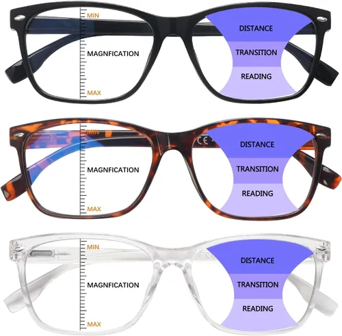 Vista 8 de Lentes progresivos de lectura con multienfoque para mujeres, bloqueo de luz azul, lectores de computadora para damas con bisagra de resorte.