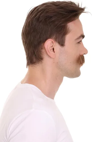 Vista 5 de HPO Hombres Dr Egg Head Mechanical Genius Curly Bigote Múltiples opciones de color (marrón)