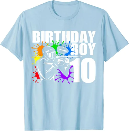 Vista 52 de Camiseta de 10 años de antigüedad, fiesta de cumpleaños para niños, Negro, S