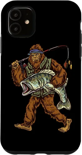 Vista 8 de Largemouth Bass Fishing Bigfoot Fisherman Case for iPhone 17