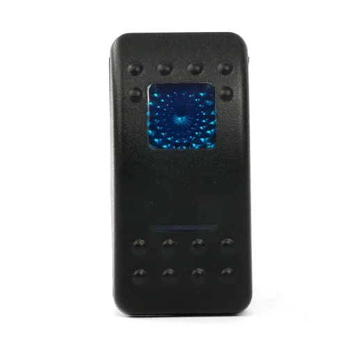 Vista 2 de Amarine Made Interruptor basculante de 12 V 20 A, impermeable, encendido/apagado, 2 posiciones, barco, DPDT, 7 pines con 2 luces LED (azul)