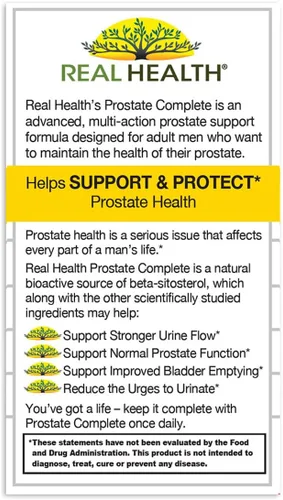 Vista 6 de Real Health Prostate Complete - Suplementos para la salud de la próstata para hombres, fórmula de palma enana americana para una vejiga saludable