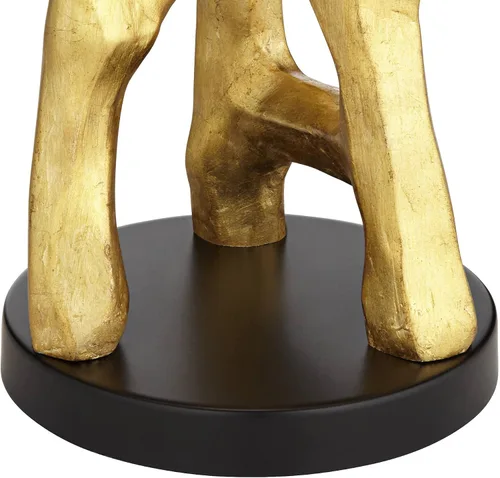 Vista 6 de Possini Euro Design Lámpara de Mesa Auxiliar Escultura Orgánica de 29" de Alto Moderna Glamorosa de Lujo Acabado Dorado Pantalla Individual de Tela