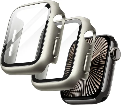 Vista 37 de JETech Funda para Apple Watch SE 3/2/1, Series 6/5/4 de 1.575 in, color negro con protector de pantalla, vidrio templado incorporado, alta