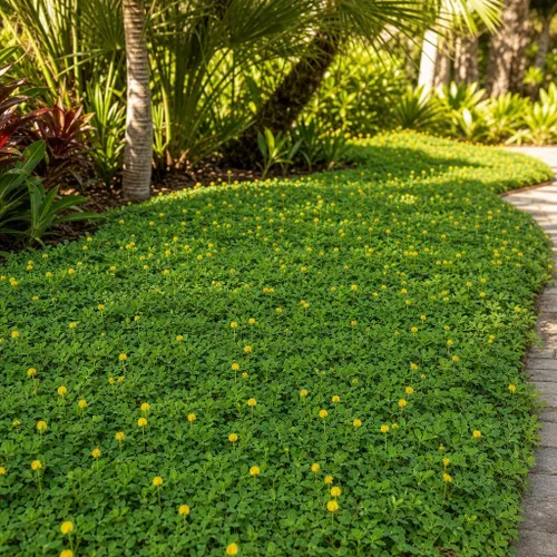 Vista 2 de Hierba ornamental de maní - 20 plantas vivas completamente enraizadas - Arachis Glabrata