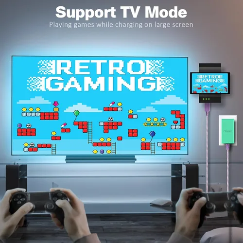 Vista 5 de TPC Cargador de 39 W para Nintendo Switch, adaptador de CA de 15 V 2.6 A de carga rápida con cable USB-C de 5 pies, compatible con Switch Lite