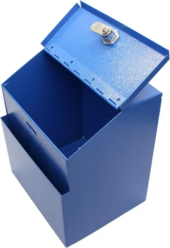 Vista 2 de Soporte de señal de sugerencia de donación de metal que ofrece caridad Caja de recaudación de fondos Diezmo Oración Comentarios Colección de iglesia