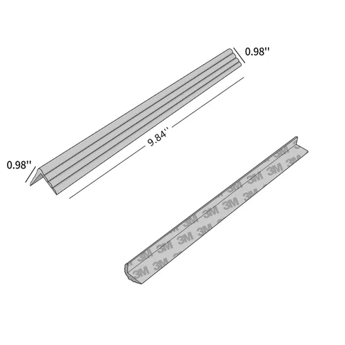 Vista 3 de LONGFITE Protector de borde de pared para mesa, protectores de esquinas transparentes de 6.56 pies, parachoques de seguridad para muebles