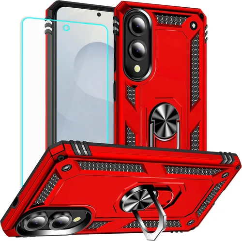 Vista 12 de Funda para Samsung Galaxy S25 Edge: Galaxy S25 Edge con protector de pantalla - Fundas protectoras de grado militar con soporte de anillo de dedo