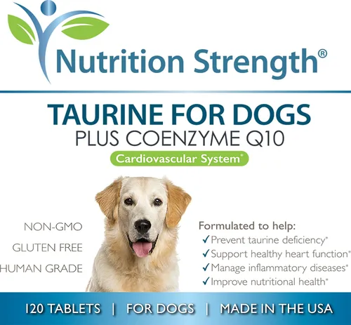 Vista 6 de Taurina para perros, apoyo para una función cardíaca saludable, resiste enfermedades inflamatorias, con coenzima Q10 para ayudar a controlar