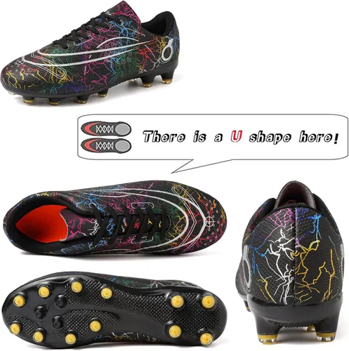 Vista 2 de Zapatos de fútbol para hombre, zapatos de fútbol para exteriores, botas de fútbol juveniles, zapatos de fútbol para niños