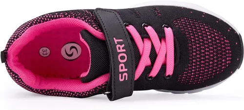 Vista 3 de MAYZERO Tenis para niños, para correr, deportes, transpirables, ligeros, para caminar, a la moda, para niños y niñas