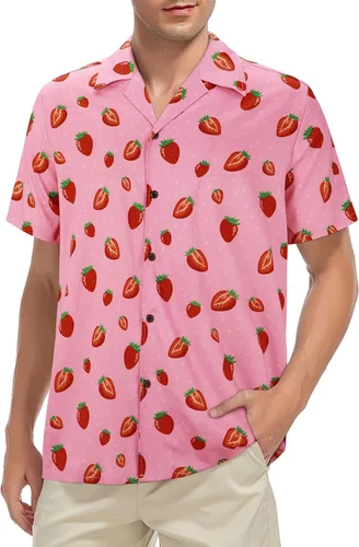 Vista 38 de Camisa hawaiana para hombre, con estampado floral, cómoda, con botones, casual, manga corta, ropa de playa para hombre