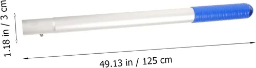 Vista 2 de NOLITOY Lago Skimmer poste de conexión de metal resistente largo poste el 3.3 ft para el mantenimiento de la piscina