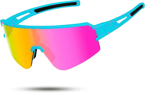 Vista 6 de SPOSUNE Gafas de ciclismo polarizadas para hombres y mujeres, protección UV400, gafas de sol deportivas para béisbol, correr, pesca, equitación