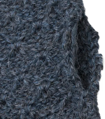 Vista 5 de NOVICA Patrón apasionado en verde azulado 100% alpaca bebé guantes sin dedos, Azul