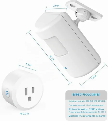 Vista 6 de Control de luz activado por movimiento enchufable mejorado, juego de detector de movimiento inalámbrico y enchufe Souphran, sin cableado, rango