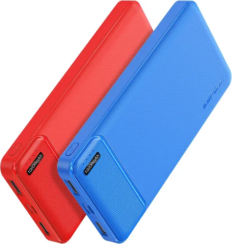 Vista 7 de AsperX - Cargador portátil de 10000 mAh con batería dual USB Negro
